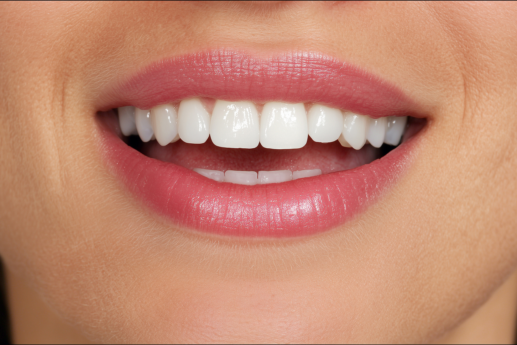Kompozit bonding uygulaması ile ön dişlerde estetik düzenleme ve şekillendirme işlemini gösteren dental görsel.
