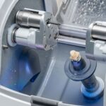 Konya CAD/CAM diş hekimliğinde ağız içi tarama, dijital tasarım ve seramik restorasyon üretimini gösteren dental görsel.