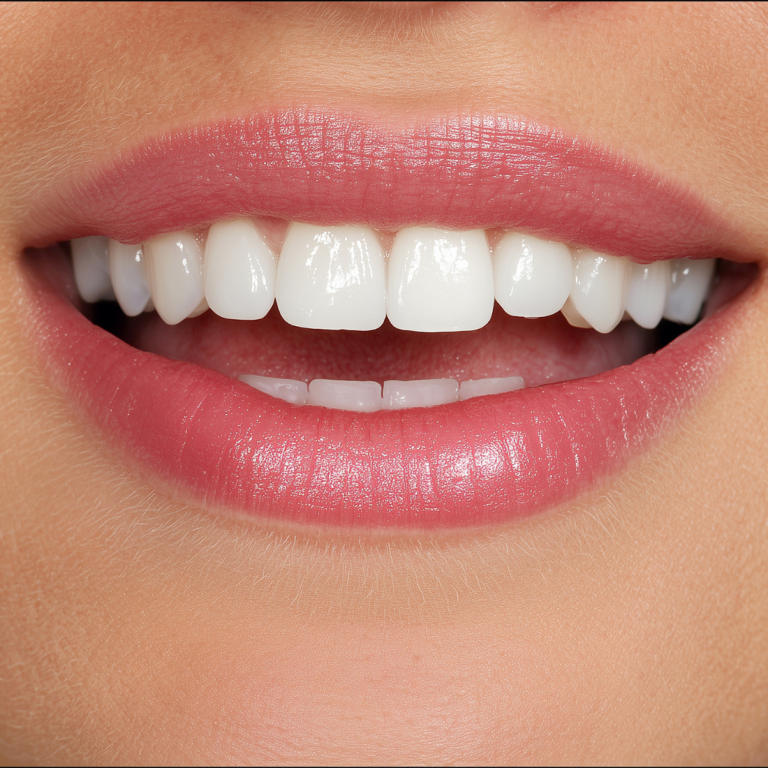 Kompozit bonding uygulaması ile ön dişlerde estetik düzenleme ve şekillendirme işlemini gösteren dental görsel.